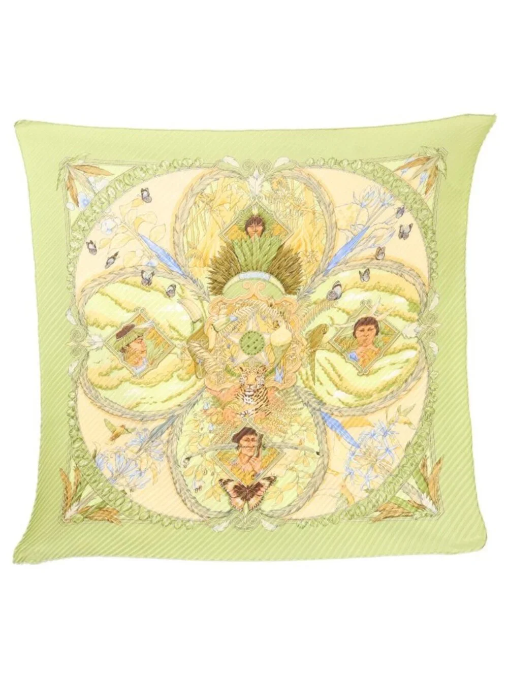 Hermes Amazonia Silk Pleats Carre Scarf